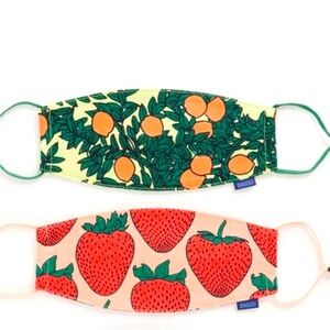 Baggu Backyard Fruit Set of 2 Face Masks